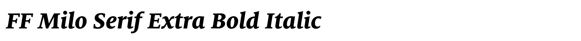FF Milo Serif Extra Bold Italic image